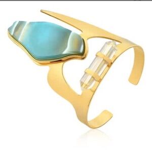 Brand new Maria dolores  gold plated bracelet real gem stone